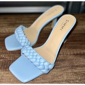 Simmi London Sandal Womens 6 Blue Heel Open Toe